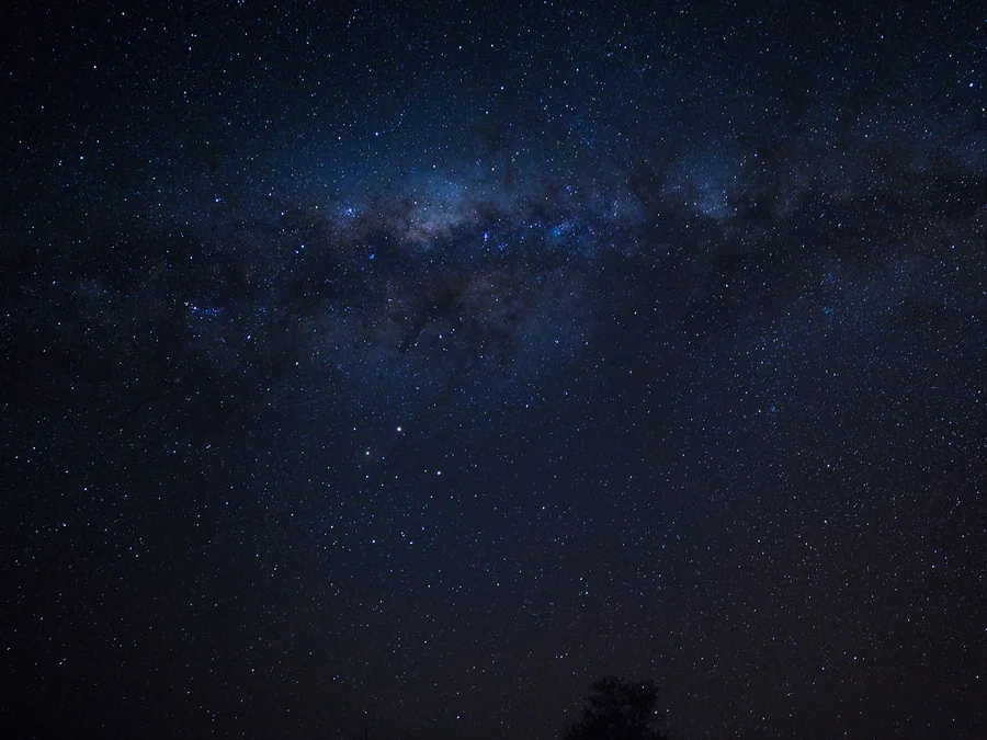 Milky Way and stars in a dark night sky